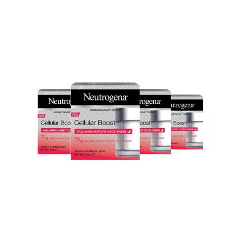 Neutrogena Cellular Boost Yaşlanma Karşıtı Gece Kremi 50 ml x 4