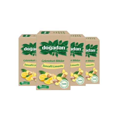 Doğadan Zencefil Limonlu Bitki Çayı 18'li x 4 adet