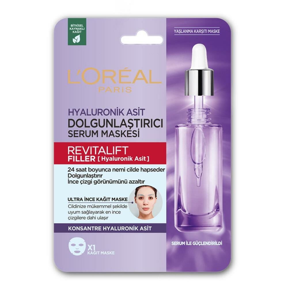 Loreal Paris Revitalift Filler Dolgunlaştırıcı Serum Maskesi 28 gr
