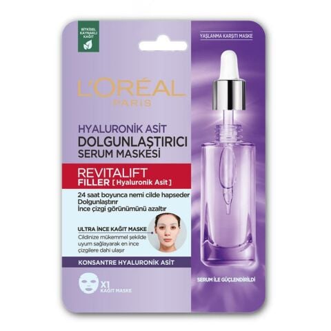Loreal Paris Revitalift Filler Dolgunlaştırıcı Serum Maskesi 28 gr
