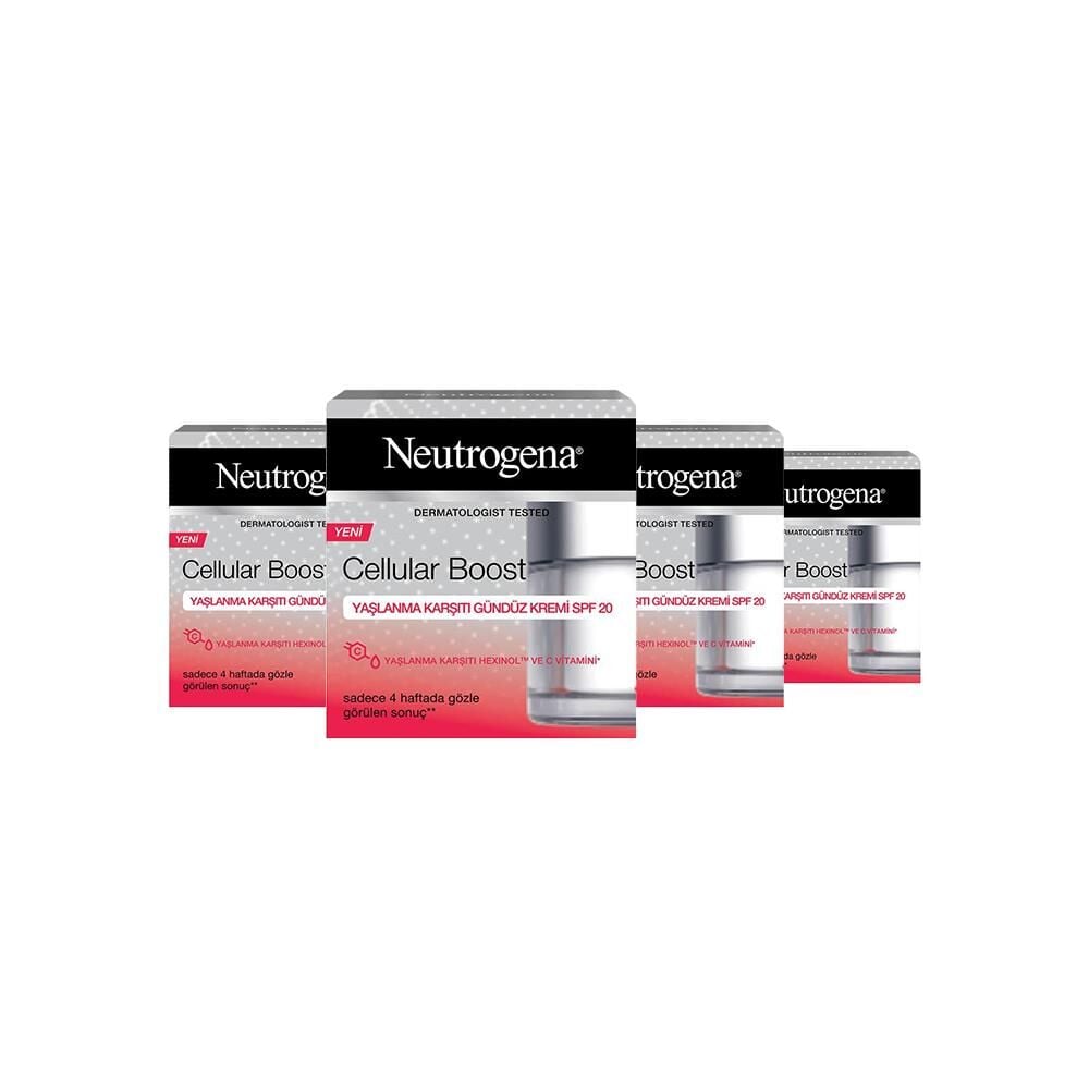 Neutrogena Cellular Boost Yaşlanma Karşıtı Gündüz Kremi SPF 20 50 ml x 4
