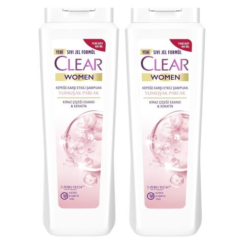 Clear Women Yumuşak Ve Parlak Şampuan 485 ml x 2