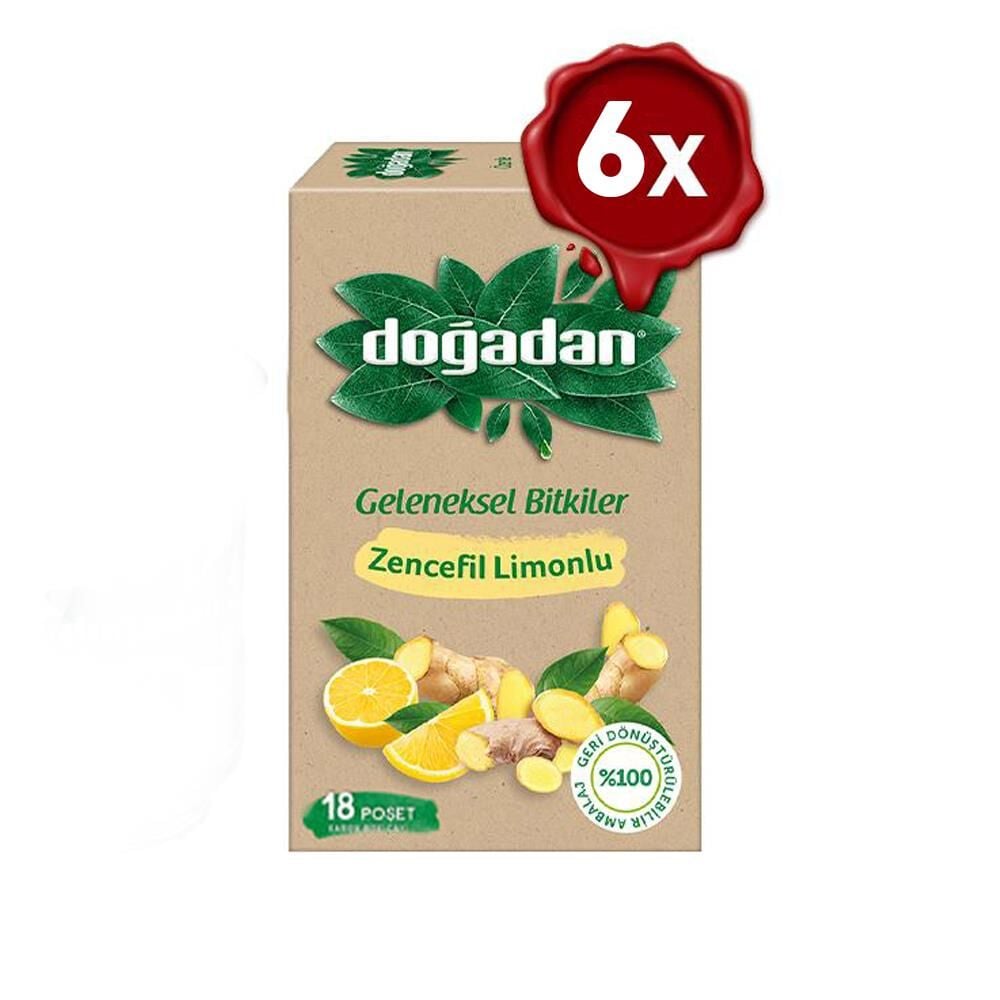 Doğadan Zencefil Limonlu Bitki Çayı x 6 Adet