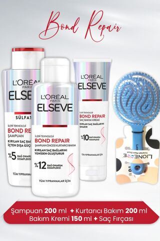 Elseve Bond Repair Saç Bakım Seti ve Saç Fırçası