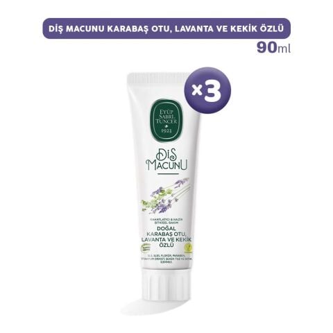 Eyüp Sabri Tuncer Diş Macunu Karabaş Otu, Lavanta ve Kekik Özlü 90 ml x 3