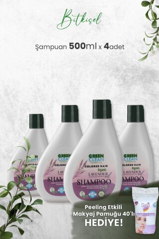Green Clean Şampuan Lavender 275 ml x 4 Adet ve Hediyeli