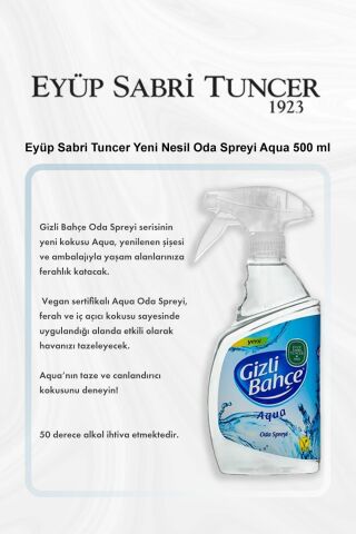 Eyüp Sabri Tuncer Yeni Nesil Oda Spreyi Aqua 500 ml 5 Al 4 Öde ve Rosie Pamuk