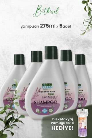 Green Clean Şampuan Lavender 275 ml x 5 Adet ve Hediyeli