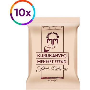Kurukahveci Mehmet Efendi Türk Kahvesi 100 gr x 10