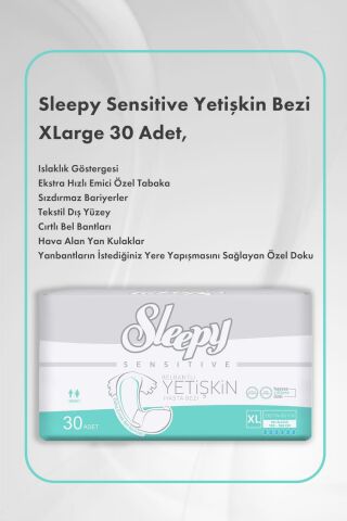 Sleepy Sensitive Yetişkin Bezi X Large 6 Al 5 Öde ve Rosie Pamuk