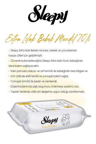 Sleepy 19 AL 17 ÖDE Extra 70'li Islak Bebek Havlusu ve ROSIE