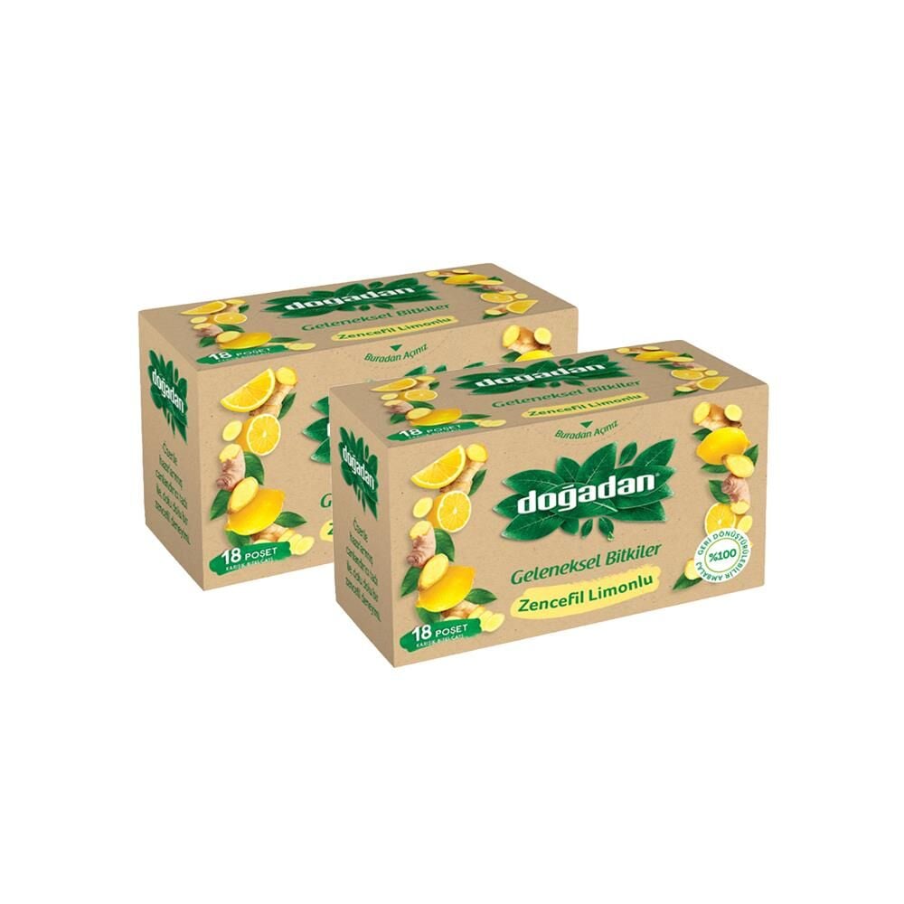 Doğadan Zencefil Limonlu Bitki Çayı 18'li x 2 Adet