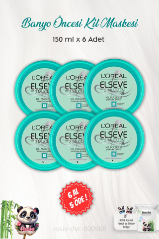6 AL 5 ÖDE Elseve 3 Mucizevi Banyo Öncesi Kil Maskesi 150 ml ve ROSIE