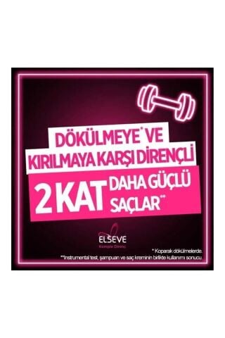 Elseve Komple Direnç Dökülme Karşıtı Şampuan 390 ml 3'lü Set