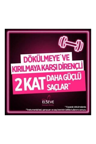Elseve Komple Direnç Dökülme Karşıtı Şampuan 390 ml 3'lü Set