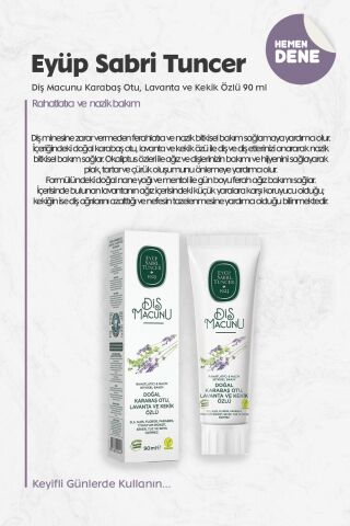 Eyüp Sabri Tuncer Diş Macunu Karabaş Otu, Lavanta ve Kekik Özlü 90 ml