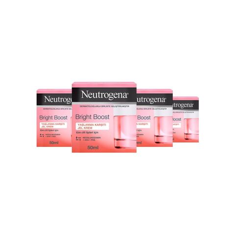 Neutrogena Bright Boost Yaşlanma Karşıtı Jel Krem 50 ml x 4