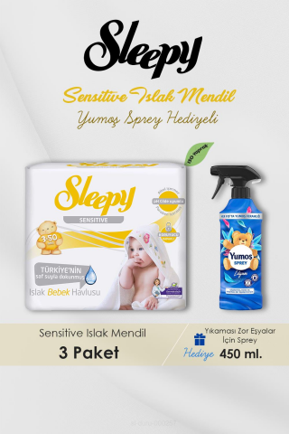 150 Adet Sensitive Islak Mendil, Lilyum Oda Kokusu Hediyeli