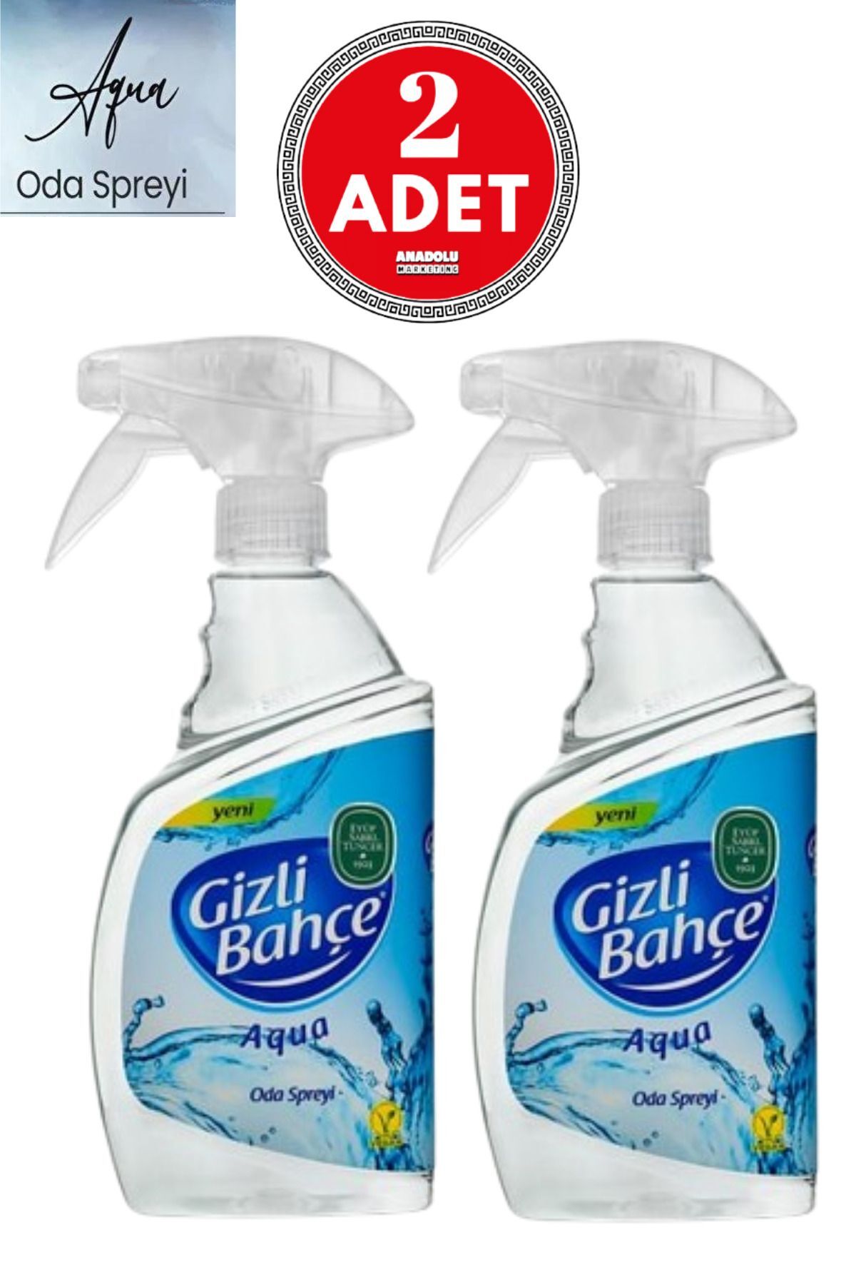 Eyüp Sabri Tuncer Yeni Nesil Oda Spreyi Aqua 500 ml 2 Adet