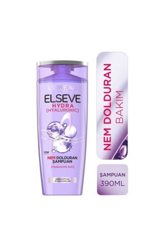 Elseve Loreal Paris Hydra Hyaluronic Nem Dolduran Şampuan 390 ml