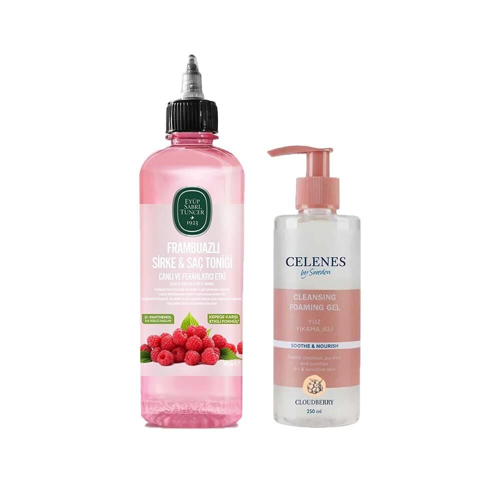 Frambuazlı Sirke ve Saç Toniği ile Celenes Cloudberry Temizleme Jeli