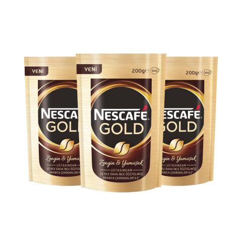 Nescafe Gold Çözünebilir Kahve 200 Gr x 3