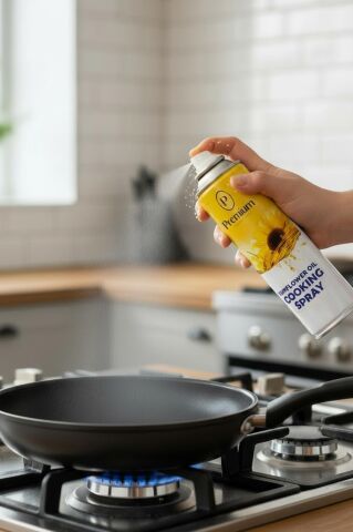 Premium Sprey Yağ Serisi, Zeytinyağı, Ayçiçek Yağı ve Hamur İşleri için Bitkisel Yağ, 250 ML Sprey Şişelerde