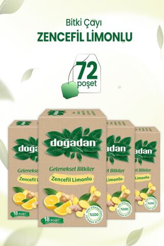Doğadan Zencefil Limonlu Bitki Çayı 18'li x 4 adet