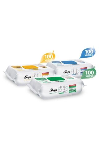 Sleepy Easy Clean Çamaşır Suyu, Arap Sabunu, Beyaz Sabun Katkılı 3 x 100 Yaprak
