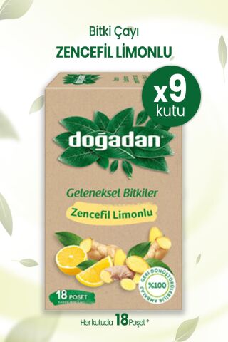 Doğadan Zencefil Limonlu Bitki Çayı 18'li x 9 Adet