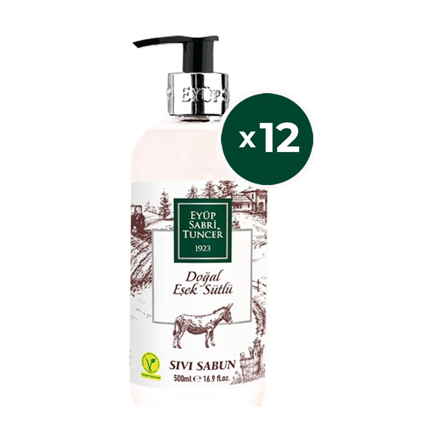 Eyüp Sabri Tuncer Doğal Eşek Sütlü Sıvı Sabun 500 ml x 12