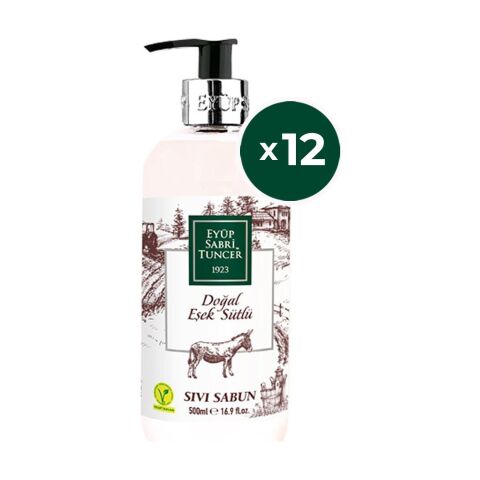 Eyüp Sabri Tuncer Doğal Eşek Sütlü Sıvı Sabun 500 ml x 12