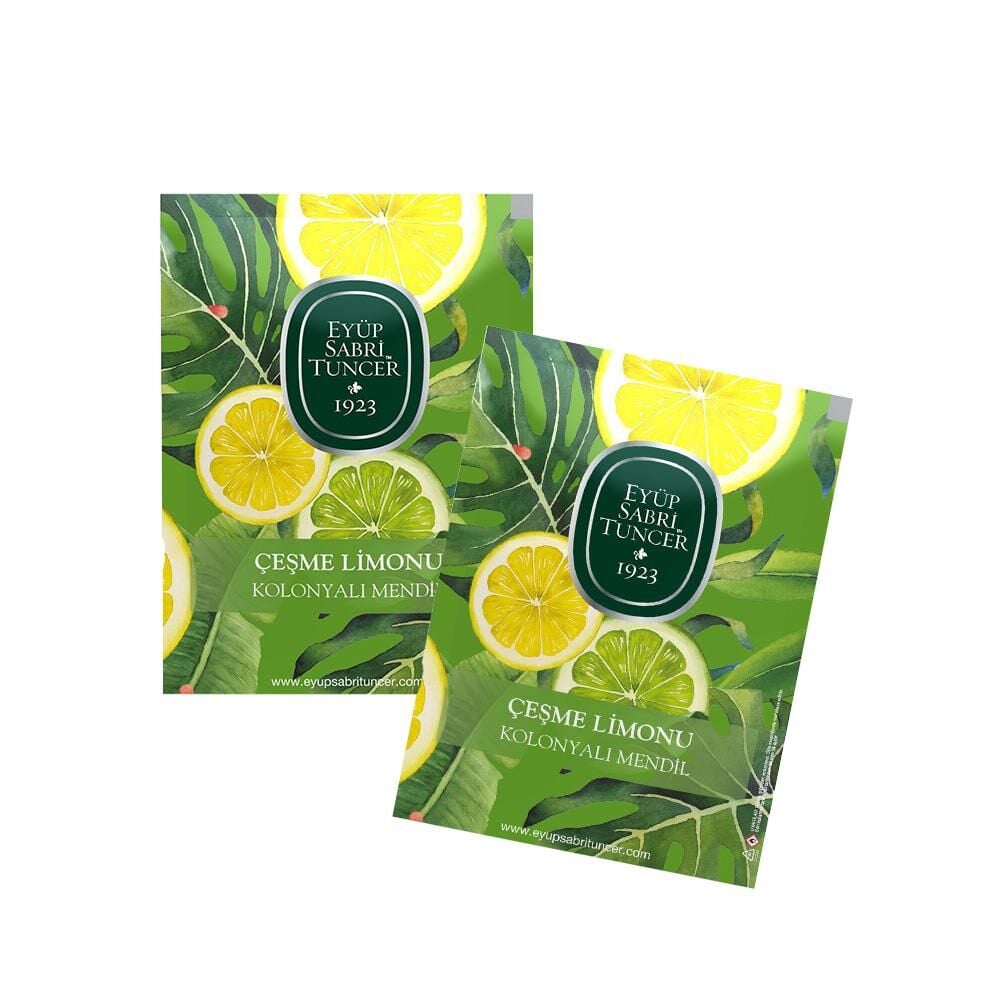 Eyüp Sabri Tuncer Büyük Boy Çeşme Limonu Kolonyalı Mendil 30 Adet x 2