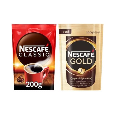 Nescafe Classic ve Gold Kahve 200 gr