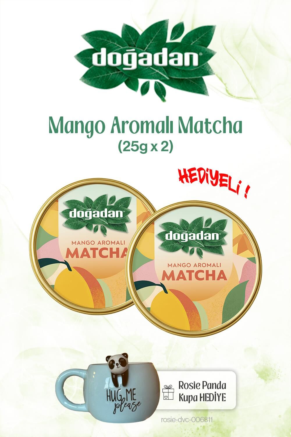 Doğadan Mangolu x2 Matcha 25gr ve Panda Kupa