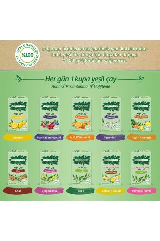 Doğadan Yeşil Çay Açai Ananaslı 20’Li X 3 Adet