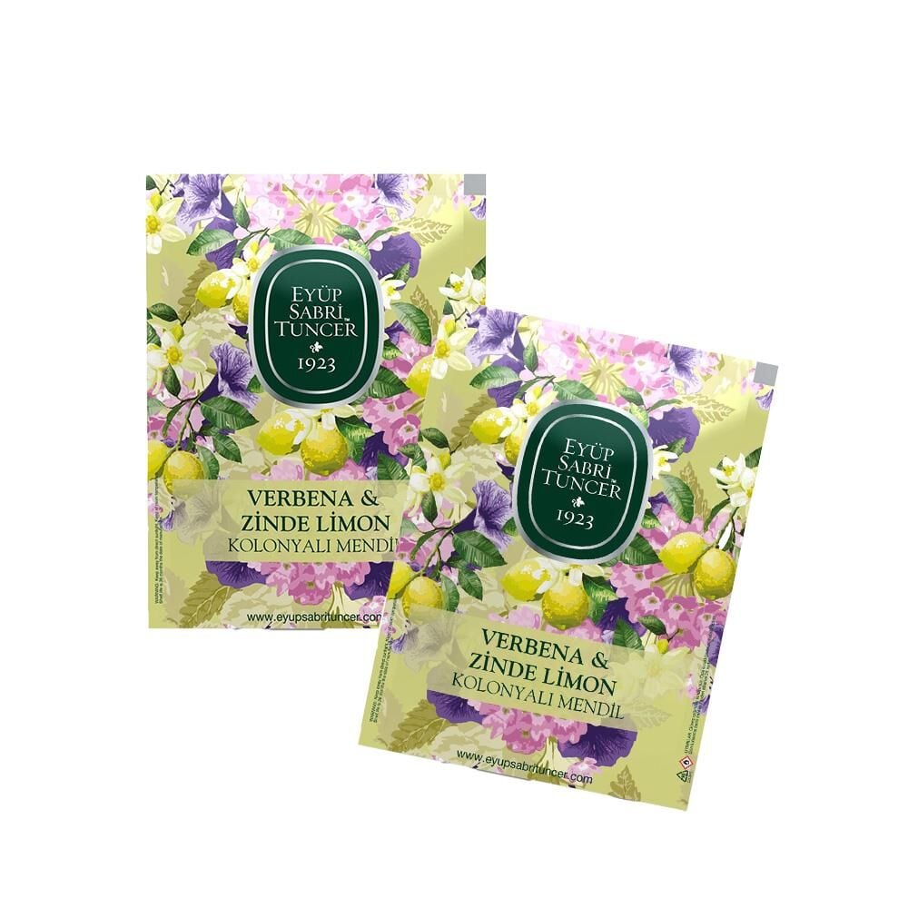Eyüp Sabri Tuncer Büyük Boy Kolonyalı Mendil Verbana ve Zinde Limon 30 Adet x 2
