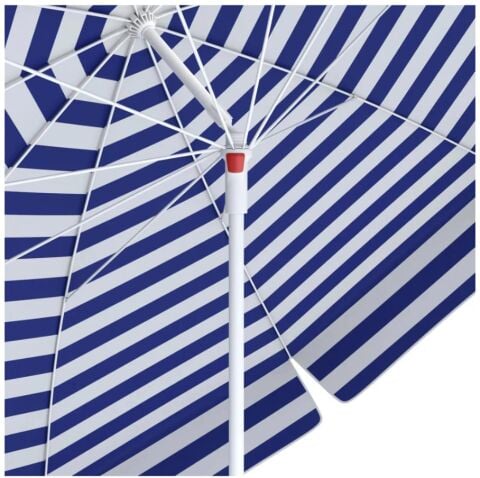 Plaj Şemsiyesi 200 CM Çap Mavi Beyaz 8 Telli Eğim Verilir BİDONSUZ ve rosie hediye