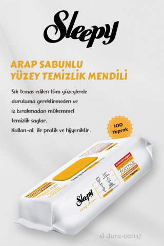 Sleepy Arap Sabunu Katkılı 4 XLarge Yer Temizlik Havlusu 50 Yaprak, Arap Sabunlu Yüzey Mendili 100'lü ve ROSIE Pamuk
