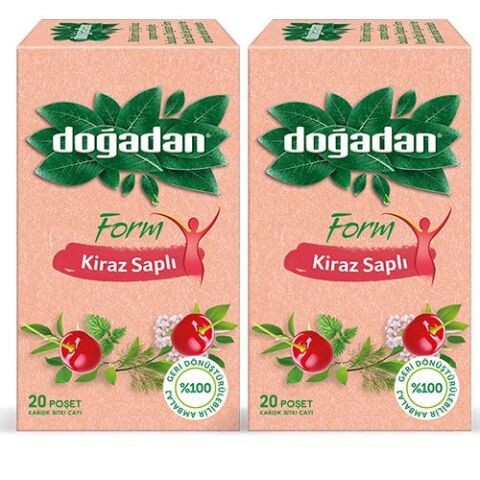 Doğadan Form Çay Kiraz Saplı 20'li x 2 Adet
