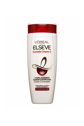 Elseve Komple Onarıcı 5 Yıpranmış Saçlar Için Keratinxs Içeren Yapılandırıcı Bakım Şampuanı 450 ml