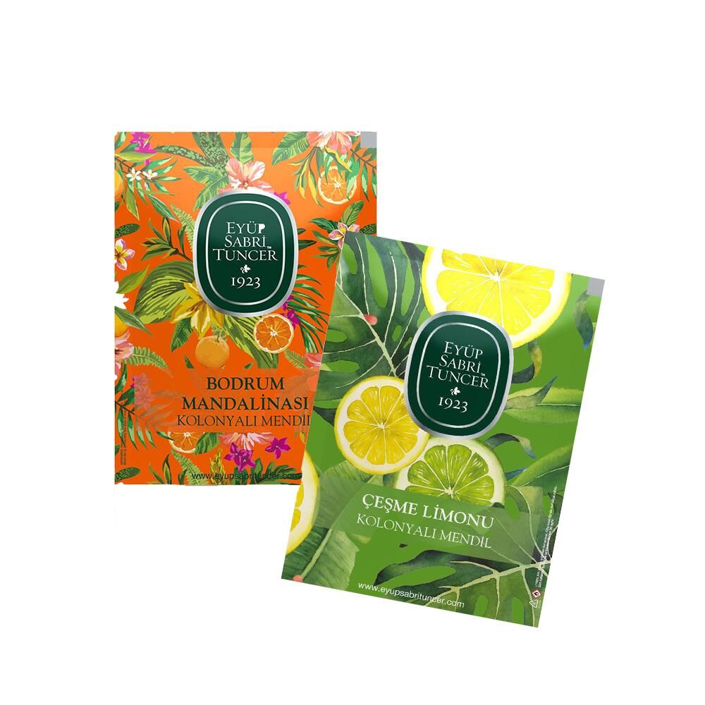 Eyüp Sabri Tuncer Kolonyalı Mendil Büyük Boy Bodrum Mandalinası ve Çeşme Limonu