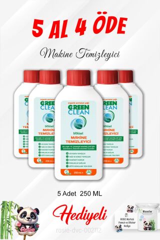 Green Clean 250 ML Makine Temizleyici 5 Al 4 Öde ve Rosie Pamuk
