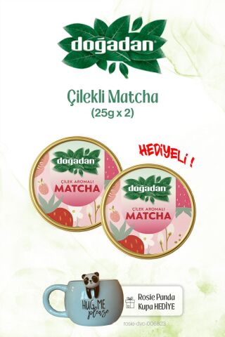 Doğadan x2 Matcha Çilekli 25gr ve Panda Kupa