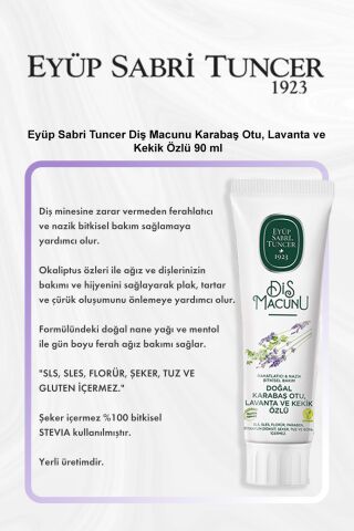 Eyüp Sabri Tuncer Diş Macunu Karabaş Otu, Lavanta ve Kekik Özlü 90 ml 5 Al 4 Öde ve Rosie Pamuk