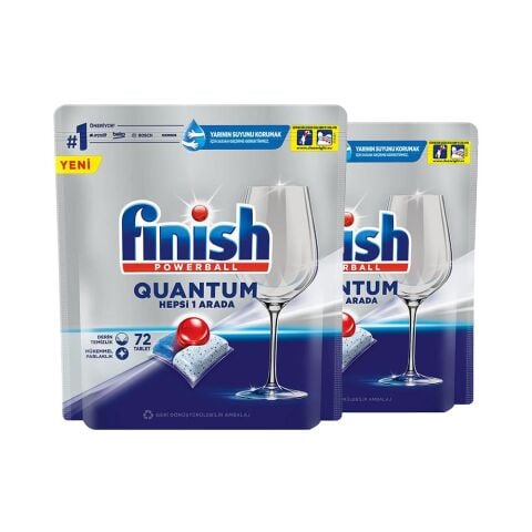 Finish Powerball Quantum Hepsi Bir Arada 72'li Bulaşık Deterjanı x 2