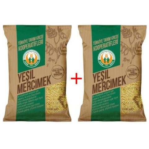 Tarım Kredi 1 kg Yeşil Mercimek X 2 Adet