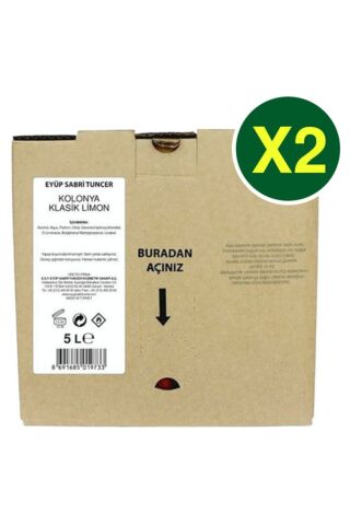 Eyüp Sabri Tuncer Klasik Limon Kolonyası 5 Lt (Dökme Paket) x 2