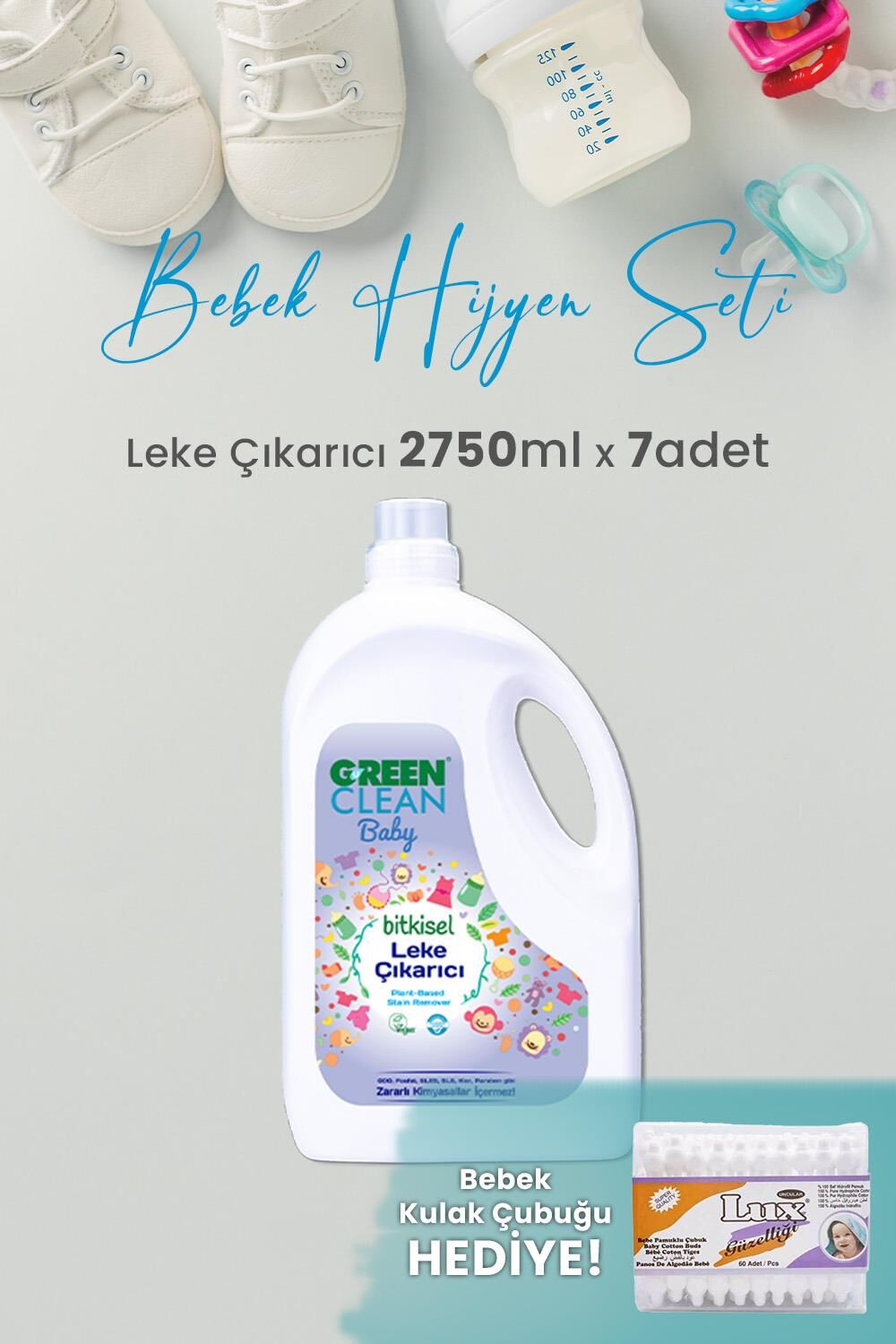 Green Clean Baby Leke Çıkarıcı 2.75 L x 7 Adet ve Hediyeli