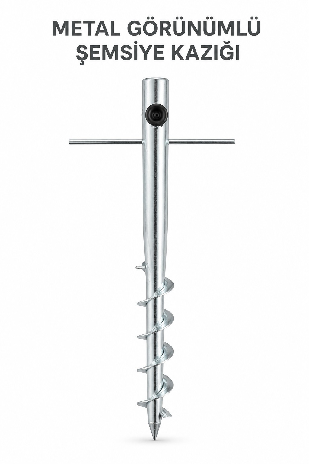 Metal Görünümlü Şemsiye Kazığı 46 cm / 30 mm çap